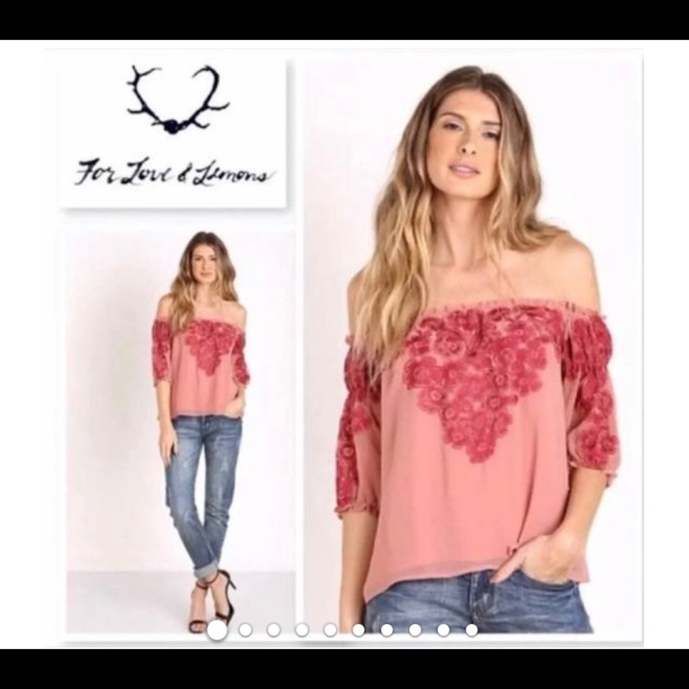 For Love & Lemons Off the shoulder top